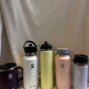 Hydro Flask Assorted Color Bottles and Mug